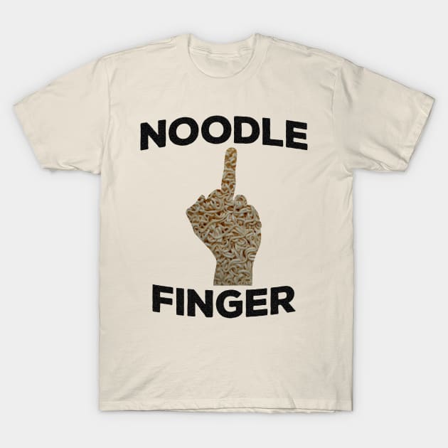 NOODLE FINGER Funny Middle Finger Pun for Sarcastic People Gift T-Shirt by Arteestic